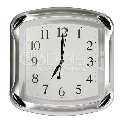 gray wall clock on the white background