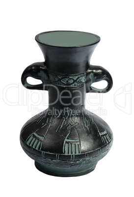 Old black Chinese vase