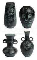Old black Chinese vase