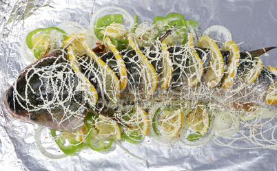 Preparation of baked fish