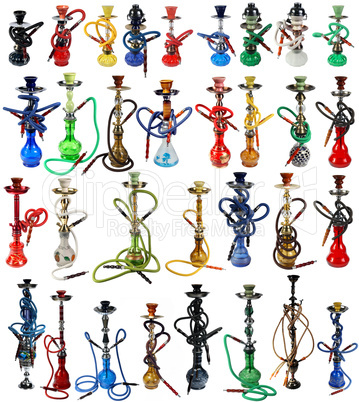 Hookah on the white background