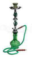 green Hookah on the white background