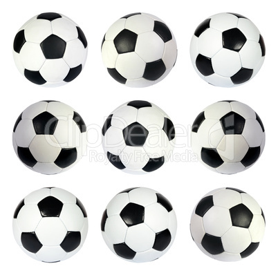 black and white soccer ball