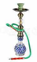 green Hookah on the white background. (isolated).