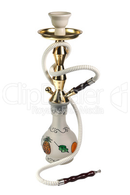 Hookah on the white background