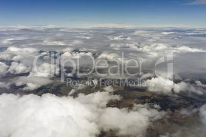 flight over clouds