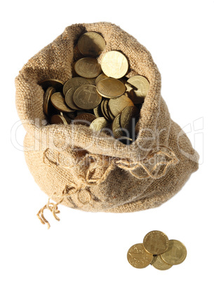 Empty sack, last change, coins