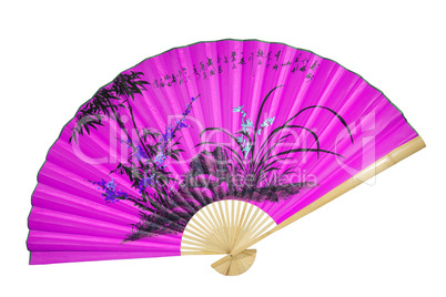 violet Chinese fan