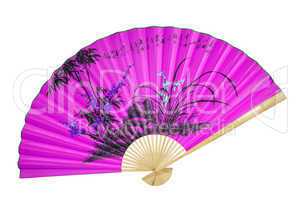 violet Chinese fan