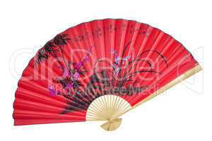 red Chinese fan