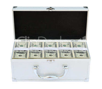 Suitcase full of American money