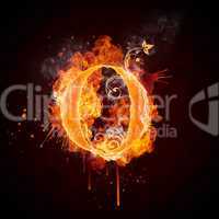 Fire Swirl Letter O