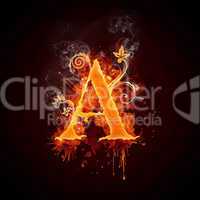 Fire Swirl Letter A