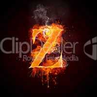 Fire Swirl Letter Z