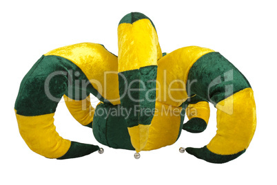 Yellow and green joker hat