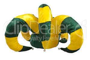 Yellow and green joker hat