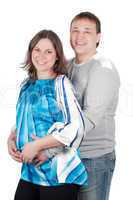 Beautiful couple - pregnant woman