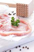 frisches Schnitzelfleisch / fresh pork meat