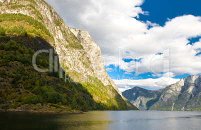 Norwegian Fjord: Mountains and sky