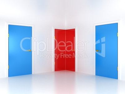 Right choice: conceptual corner door