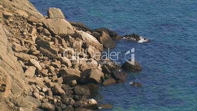 Rocky shore of the Black Sea.