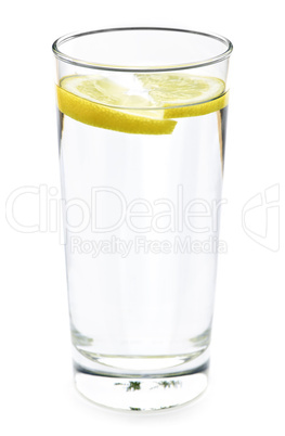 Glass of water with lemon