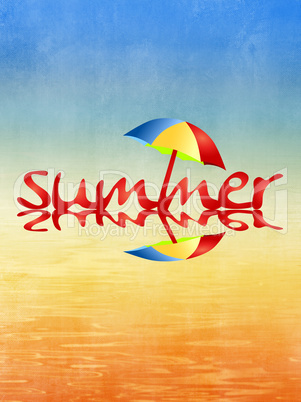 Sommer, Sonne, Strand, Sonnenschirm - summer, sun, beach, sunshade