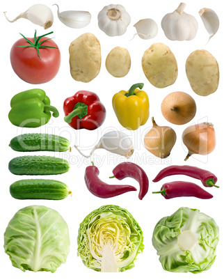 Vegetables set.