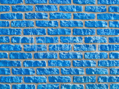 Blue brickwall background.