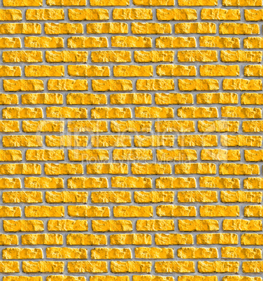 Yellow brickwork seamless pattern.