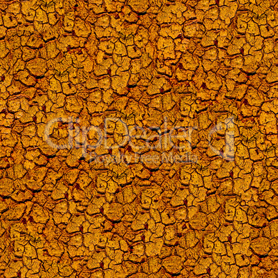 Orange cracked paint seamless background.