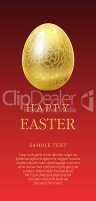 Happy easter card red.eps