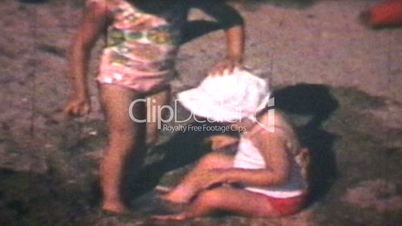 Kids At The Beach (1969 Vintage 8mm film)