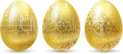 Golden eggs set.
