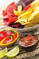 Tortilla chips and salsa