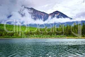 Mountain lake in Jasper National Park