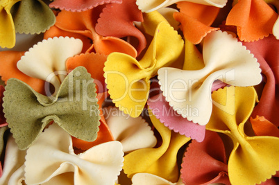 farfalle pasta food background