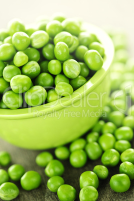 Bowl of green peas