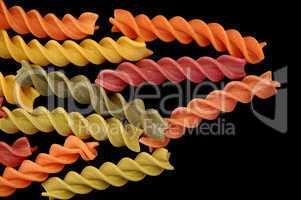 fusilli twirls pasta background