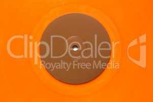 orange vinyl music record