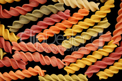 fusilli pasta food background