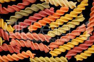 fusilli pasta food background