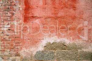 weathered red wall