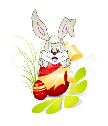 Osterhase und Ostereier - bunny with Easter eggs