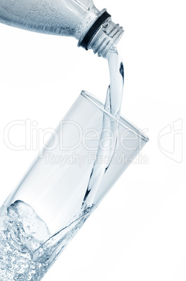 mineral water in glass