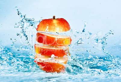 Apple and water