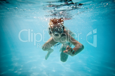 boy underwater