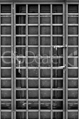 barred door