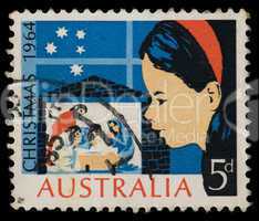 christmas postage stamp