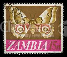 Zambia butterfly stamp